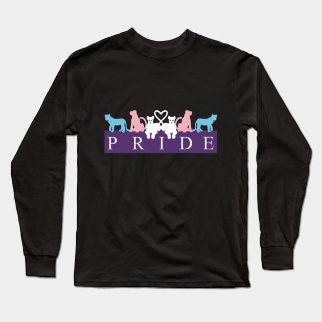 Trans Lion Pride 2 Long Sleeve T-Shirt by Ausplosion